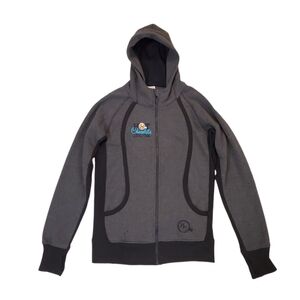 Hot Chocolate‎ 15k/5k Men's Gray Scuba Full Zip Race Fleece Hoodie Jacket Small